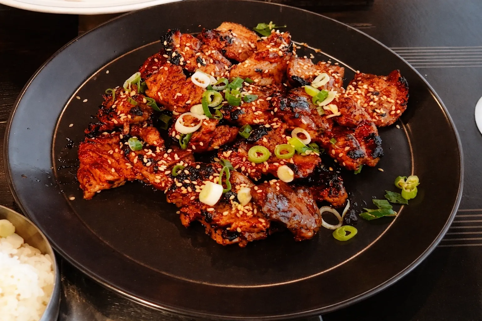 Jeyook Bokkeum spicy stir-fried pork at Diane's Kitchen in Saskatoon, SK