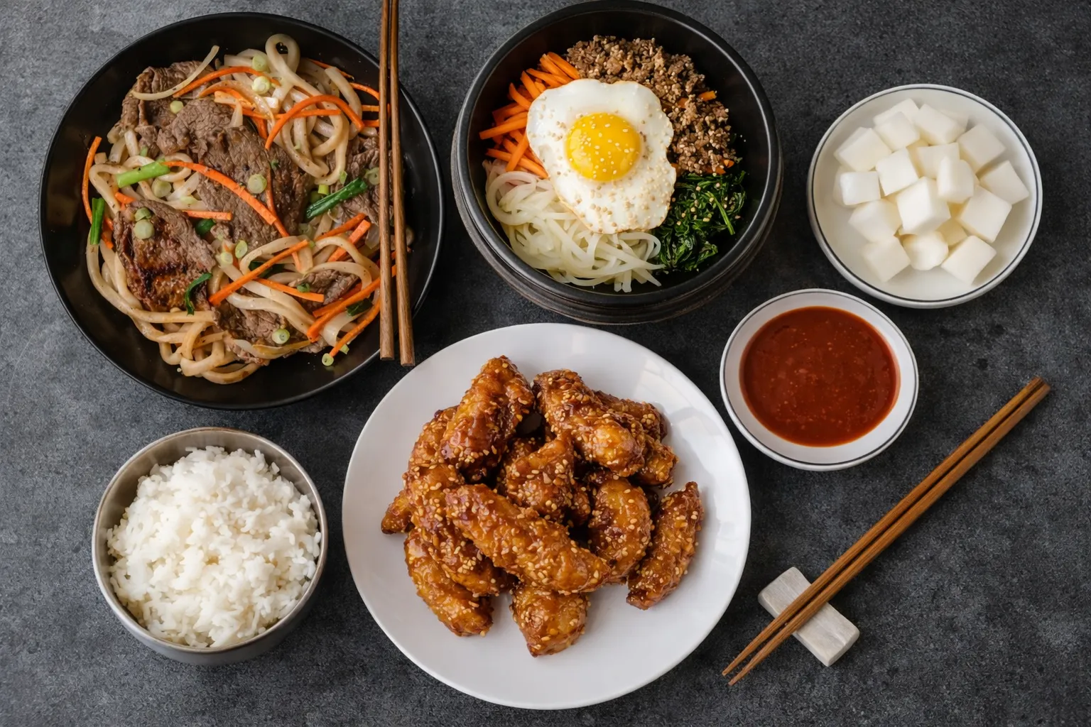 Korean restaurant food at Diane's Kitchen in Saskatoon, SK