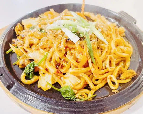 Bokkeum Udon stir-fried udon noodles at Diane's Kitchen in Saskatoon, SK